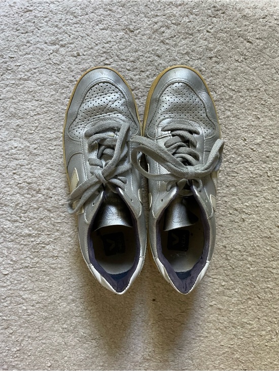 Veja Shoes - Veja Silver Lace-Up Women's Athletic Sneakers